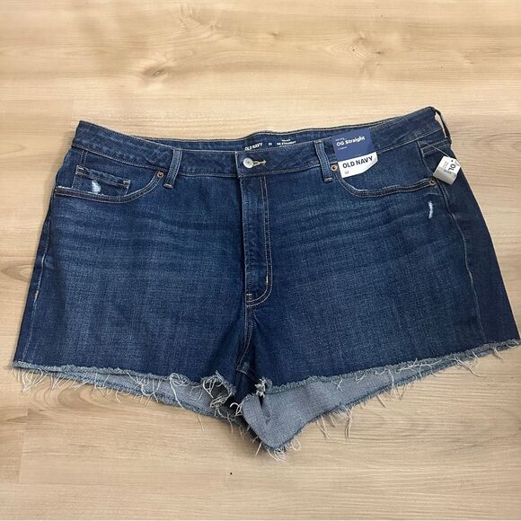 Old Navy OG Straight High Rise 3‎ Inch Inseam Denim Shorts Size 22 NWT - Picture 1 of 5